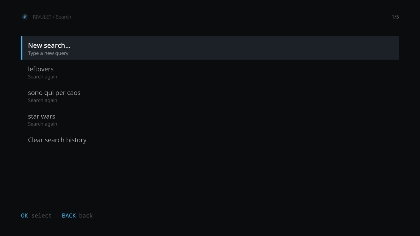 Search screen's empty new-search entry state